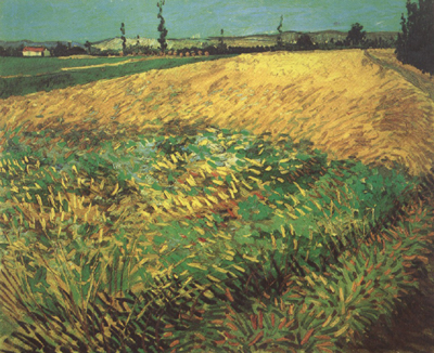 Vincent Van Gogh Wheat Field with the Alpilles Foothills in the Background (nn04)